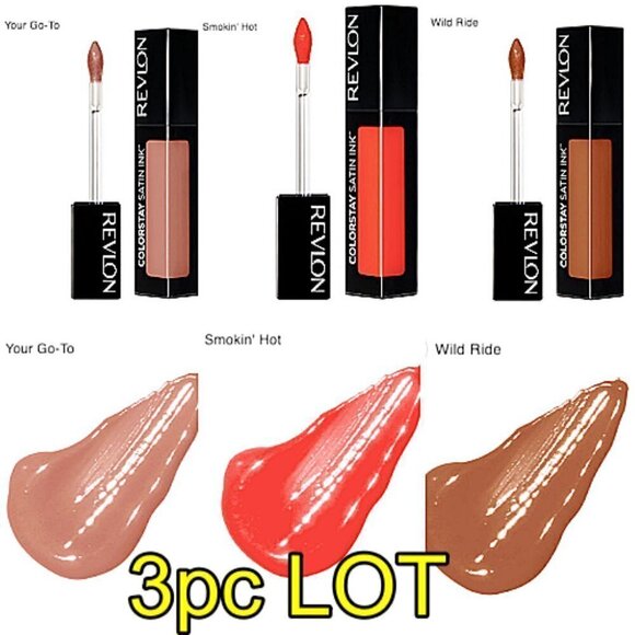 Revlon 3pc ColorStay Satin Liquid Lipstick SEALED - Picture 1 of 14